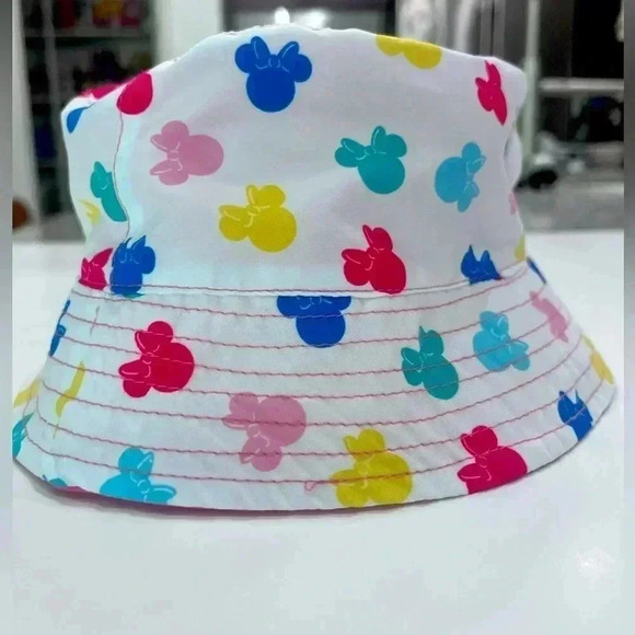 Disney Other - Disney Minnie Mouse Bucket Hat Reversible Baby Toddler Hat Age 3-6 OSFM